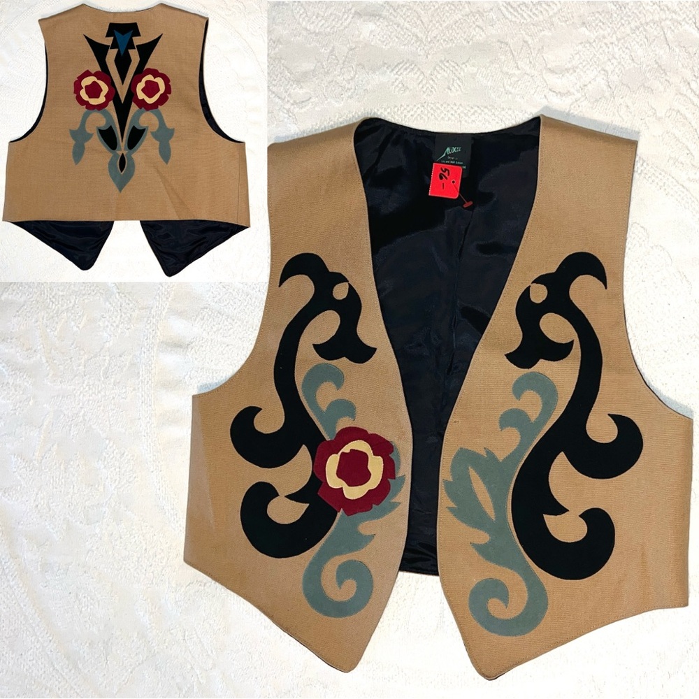 Vintage Western wear Vest suede handmade outlaw country cowboy 🤠 🏜️🌵